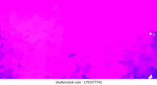 Textura vectorial rosa, púrpura claro con formas memphis. Ilustración colorida con formas de gradiente simples. Diseño elegante para el juego de papel pintado.