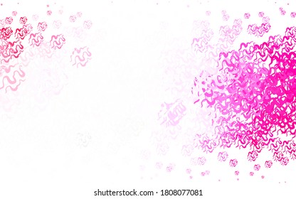 Light Purple, Pink vector texture with curved lines. Brand new colorful illustration in curved style. Pattern for your design.