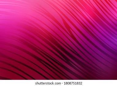 Leicht violett, rosafarbene Vektorstruktur mit geschwungenen Linien. Farbige Illustration im abstrakten Stil mit Farbverlauf. Business Design für Poster, Banner.