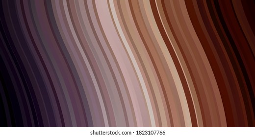 Light Purple, Pink vector texture with wry lines. Colorful illustration with curved lines. Template for your UI design.