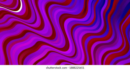 Púrpura claro, textura vectorial rosa con arco circular. Ilustración abstracta con líneas de degradado de banda. Patrón de folletos, folletos.