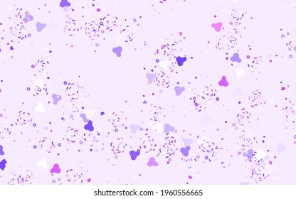 Light Purple, Pink vector texture with abstract forms. Colorful chaotic forms with gradient in modern style. Best smart design for your business.