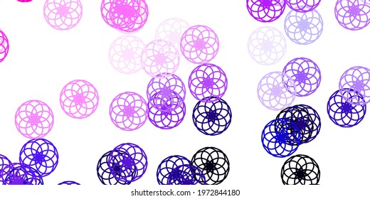 Light Purple, Pink vector texture with disks. Modern abstract illustration with colorful circle shapes. Design for posters, banners.