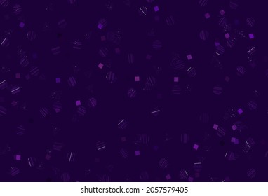 Light Purple, Pink vector texture with poly style with circles, cubes. Abstract gradient illustration with circles, triangles, cubes. Pattern for commercials.
