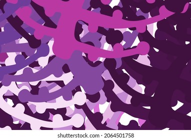 Light Purple, Pink vector texture with abstract forms. Colorful chaotic forms with gradient in modern style. Best smart design for your business.
