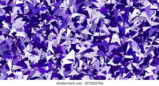 Textura vectorial rosa clara púrpura con triángulos aleatorios. Ilustración abstracta sobresaliente con una gama de triángulos coloridos. Una adición fácil a sus comerciales.