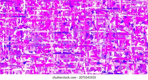 Light Purple, Pink vector texture with triangular style. Decorative design in abstract style with triangles. Pattern for booklets, leaflets