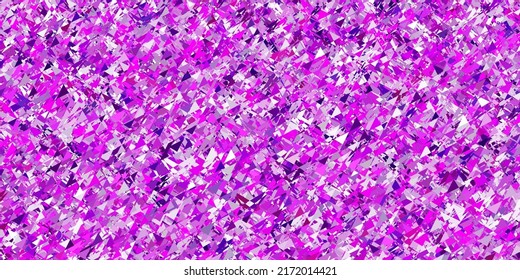 Light purple, pink vector texture with random triangles. Simple design in abstract style with triangles, lines. Landing pages material.