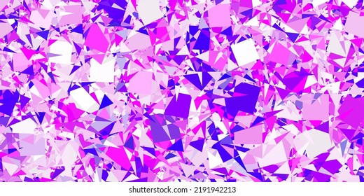 Light Purple, Pink vector texture with random triangles. Magnificent abstract illustration with triangular shapes , forms. Design for your wallpapers.