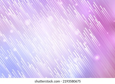 Hellviolett, rosafarbene Vektorstruktur mit farbigen Linien. Moderne geometrische abstrakte Illustration mit Linien. Muster für Werbung, Broschüren, Prospekte.
