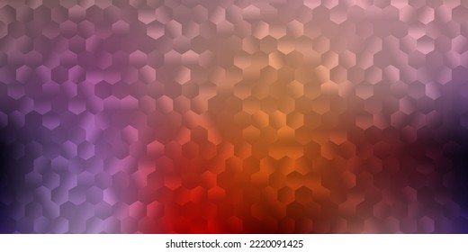 Textura vectorial rosa pálida con hexágonos coloridos. Resumen de hexágonos de gradiente colorido sobre fondo borroso. Tu portada del libro de marca.