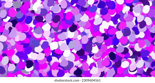 Light purple, pink vector texture with memphis shapes. Illustration with colorful shapes in abstract style. Modern design for your ads.