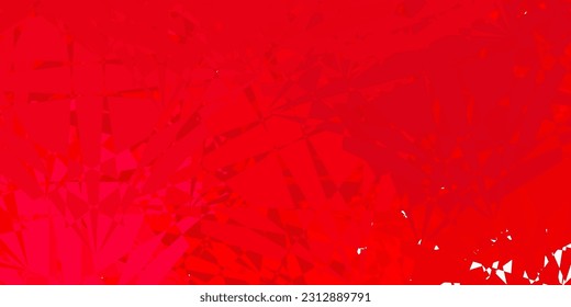 Púrpura claro, textura vectorial rosada con triángulos aleatorios. Formas triangulares con gradiente colorido en estilo abstracto. Una adición fácil a sus comerciales.