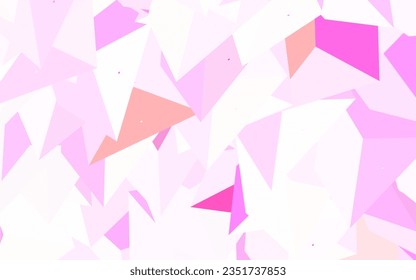 Light Purple, Pink vector texture with triangular style. Decorative design in abstract style with triangles. Elegant design for wallpapers.