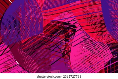 Light Purple, Pink vector texture with wry lines. An elegant bright illustration with gradient lines. Simple template for your design.