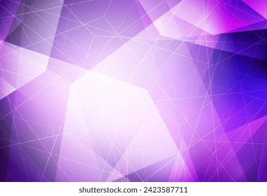 Púrpura claro, textura vectorial rosada con estilo triangular. Ilustración abstracta brillante con formas triangulares. Diseño moderno para su tarjeta de visita.