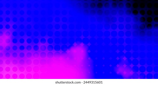 Púrpura claro, textura de Vector rosa con discos. Ilustración con conjunto de esferas abstractas de colores brillantes. Diseño para carteles, Anuncios.