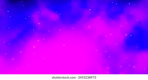 Light Purple, Pink vector texture with beautiful stars. Decorative illustration with stars on abstract template. Pattern for wrapping gifts.