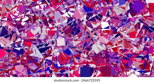 Púrpura claro, textura de Vector rosa con triángulos aleatorios. Magnífica ilustración abstracta con Formas triangulares , formas. Plantilla para anuncios.
