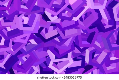 Púrpura claro, textura de Vector rosa con hexágonos de colores. Ilustración abstracta brillante en estilo hexagonal. Patrón para textura de Fondos de pantalla.