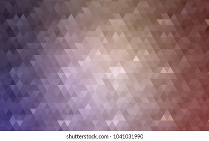 Light Purple, Pink vector triangle mosaic pattern. Creative geometric illustration in Origami style with gradient. A new texture for your design.
