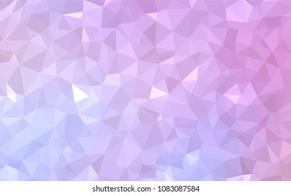 Light Purple, Pink vector triangle mosaic cover. Polygonal abstract illustration with gradient. A completely new design for your leaflet.