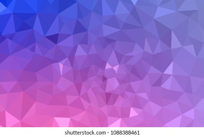 Light Purple, Pink vector triangle mosaic template. Polygonal abstract illustration with gradient. Best triangular design for your business.
