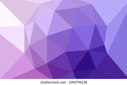 Light Purple, Pink vector triangle mosaic texture. A completely new color illustration in a polygonal style. New template for your brand book.