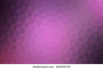 Light Purple, Pink vector triangle mosaic texture. Creative illustration in halftone style with triangles. Polygonal design for your web site.