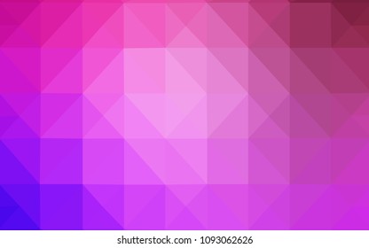Light Purple, Pink vector triangle mosaic texture. Creative geometric illustration in Origami style with gradient. A completely new design for your leaflet.
