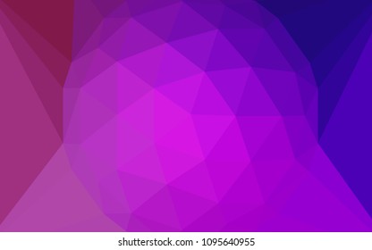 Light Purple, Pink vector triangle mosaic cover with a diamond. Illustration in Origami style with gradient. A new texture for your web site.