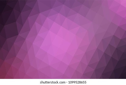Light Purple, Pink vector triangle mosaic texture. A sample with polygonal shapes. Triangular pattern for your design.