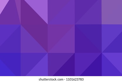 Light Purple, Pink vector triangle mosaic texture. Creative geometric illustration in Origami style with gradient. That pattern can be used as a part of a brand book.