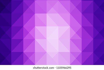 Light Purple, Pink vector triangle mosaic cover. Colorful abstract illustration with triangles. Brand new style for your business design.