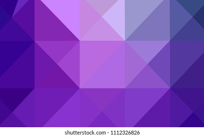 Light Purple, Pink vector triangle mosaic texture. Creative geometric illustration in Origami style with gradient. A new texture for your design.