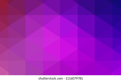 Light Purple, Pink vector triangle mosaic cover. A completely new color illustration in a  polygonal style. Brand-new style for your business design.