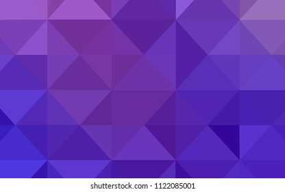 Light Purple, Pink vector triangle mosaic texture. Elegant bright polygonal illustration with gradient. A completely new template for your banner.