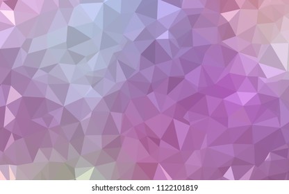 Light Purple, Pink vector triangle mosaic cover. Elegant bright polygonal illustration with gradient. Pattern for a brand book's backdrop.