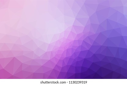 Light Purple, Pink vector triangle mosaic cover. Geometric illustration in Origami style with gradient.  Polygonal design for your web site.