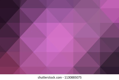Light Purple, Pink vector triangle mosaic template. Shining colorful illustration with triangles. Brand new design for your business.