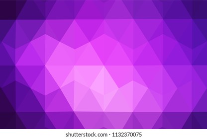 Light Purple, Pink vector triangle mosaic texture. Modern abstract illustration with triangles. Brand new style for your business design.