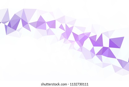 Light Purple, Pink vector triangle mosaic texture. Creative geometric illustration in Origami style with gradient. Triangular pattern for your design.