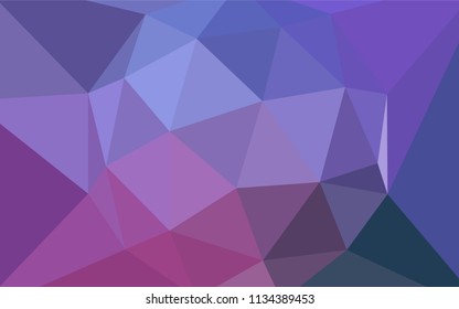 Light Purple, Pink vector triangle mosaic template. Shining polygonal illustration, which consist of triangles. Brand new design for your business.