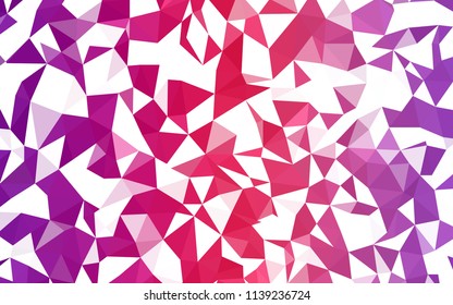 Light Purple, Pink vector triangle mosaic cover. Colorful illustration in abstract style with triangles. New template for your brand book.