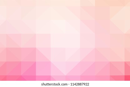 Light Purple, Pink vector triangle mosaic cover. Elegant bright polygonal illustration with gradient. A completely new design for your leaflet.