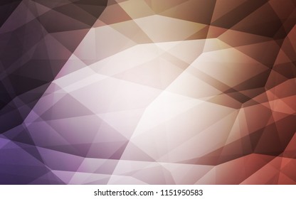 Light Purple, Pink vector triangle mosaic cover. Elegant bright polygonal illustration with gradient. A completely new design for your leaflet.