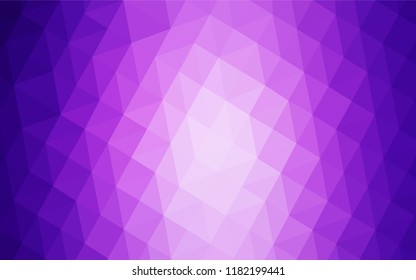 Light Purple, Pink vector triangle mosaic texture. Colorful illustration in polygonal style with gradient. Best triangular design for your business.