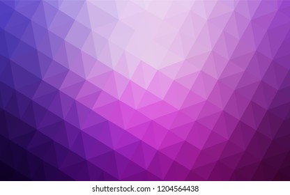 Light Purple, Pink vector triangle mosaic cover. Colorful illustration in abstract style with triangles. A completely new design for your leaflet.