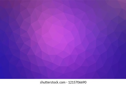 Light Purple, Pink vector triangle mosaic texture. Colorful abstract illustration with triangles. Completely new template for your banner.