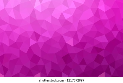 Light Purple, Pink vector triangle mosaic cover. Geometric illustration in Origami style with gradient.  Polygonal design for your web site.